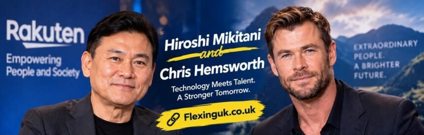 Hiroshi Mikitani and Chris Hemsworth